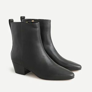 J. Crew Leather Western Boots, Black Size 8 & 8.5 NIB